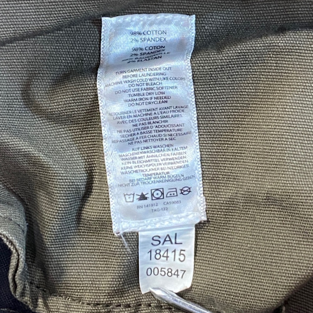 Noble Outfitters Mens Cargo Pants 38x32 Olive Brown Canvas Stretch Tactical Work - Picture 10 of 11